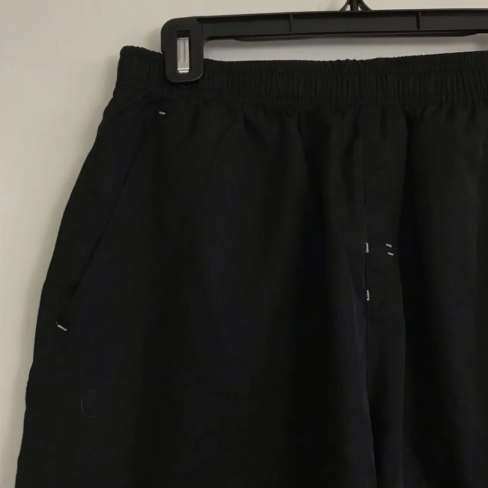 Givova Mens Sz XL Black Athletic Shorts w Pockets Elastic Waistband
